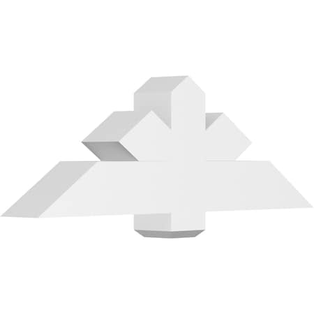 Ekena Millwork Kennewick Architectural Grade PVC Gable Bracket, 48"W x 16"H x 6"D x 6"F, 8/12 Pitch GBP048X16X0606KEN00